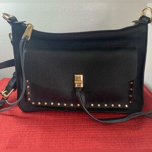 REBECCA MINKOFF.. WOMENS BLACK LEATHER HANDBAG